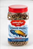 Корм для цихлид и других аквариумных рыбок Акваріус Классическое меню палочки 600 мл (150 г)