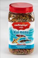 Корм для мальков и молоди карпов КОИ Акваріус Меню для карпов Кои чипсы 600 мл (150 г)