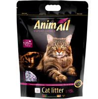 Силикагель наполнитель для котов AnimAll Фиолетовый Аметист 15 л