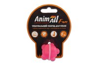 AnimAll Fun іграшка для собак Куля молекула рожева, 3 см