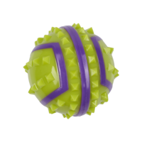 AnimAll GrizZzly игрушка для собак мяч с шипами S, желто-фиолетовый, d-7.0 см