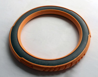 AnimAll GrizZzly іграшка для собак супер-кільце L, оранжево-чорне, 24,1х24,1х3,25 см