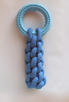 AnimAll GrizZzzly игрушка для собак кроссфит с кольцом, синий, 24х10 см