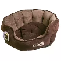 Лежак AnimAll Royal Velours Chocolate для кошек и собак, 53×47×21 см