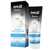 AnimAll Ветлайн Beauty Hair&Skin фитопаста для улучшения шерсти у кошек 100 г