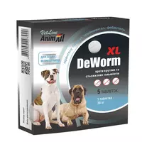 AnimAll VetLine DeWorm XL препарат от глистов у крупных собак, 5 таб