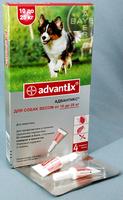 Elanco Bayer Advantix (Адвантикс) от блох и клещей у собак 10-25  кг, 1 пипетка (4 в уп.)