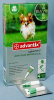Elanco Bayer Advantix (Адвантикс) от блох и клещей у собак до 4  кг, 1 пипетка (4 в уп.)