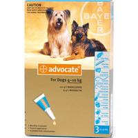 Elanco Bayer Advocate (Адвокат) капли на холку от блох у собак 4-10 кг, 1 пипетка (3 в уп.)