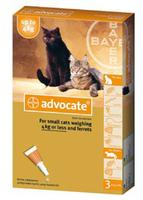 Elanco Bayer Advocate (Адвокат) капли на холку от блох у котов до 4 кг, 1 пипетка (3 в уп.)