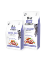 Корм для стерилизованных котов Brit Care Cat GF Sterilized Weight Control с индейкой и уткой 2 кг