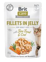 Brit Care Cat пауч 85 г влажный корм для котов треска и форель в желе