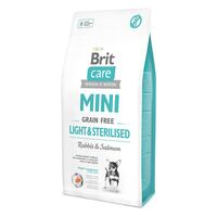 Brit Care Mini GF Light & Sterilised 7 кг для собак дрібних порід з надмірною вагою або стерилізованих, лосось кролик