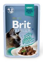 Brit Premium Cat пауч 85 г для котов филе говядины в соусе