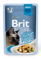 Brit Premium Cat пауч вологий корм для котів курка в соусі, 100 г