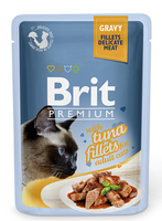 Brit Premium Cat пауч 85 г для котів філе тунця в соусі