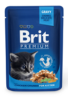 Brit Premium Cat пауч 100 г для котят, курица
