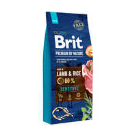 Brit Premium Sensitive Lamb & Rice 15 кг сухой корм для собак с чувствительным пищеварением, ягненок