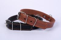 Collar №01336 ошейник одинарный, коричневый 32-40см/20мм