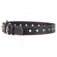 Collar №01511 ошейник безразмерный, черный 50см/20мм