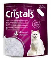 Cristals Fresh силикагелевый наполнитель для туалета, лаванда, 7.2 л
