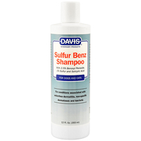 Davis Sulfur Benz Shampoo шампунь с 2,5% пероксидом бензоила, серой, салициловой кислотой для собак и котов с заболеваниями кожи 355 мл