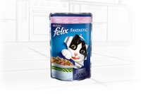 Felix Fantastic пауч кусочки форели и зеленые бобы в желе, 100 г