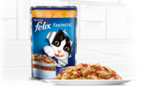 Felix Fantastic пауч кусочки курицы и томаты в желе, 100 г
