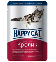 Влажный корм для котов Happy Cat с кроликом в соусе 100 г