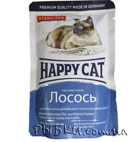 Влажный корм для стерилизованных котов Happy Cat с лососем в желе 100 г