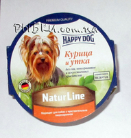 Влажный корм для собак Happy Dog с курицей и уткой 85 г