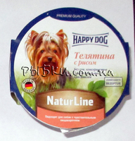 Влажный корм для собак Happy Dog с телятиной и рисом 85 г
