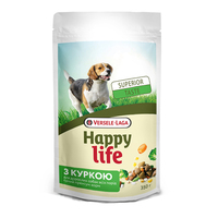 Happy Life Adult Dinner with Chicken сухой премиум корм для собак всех пород, курица с овощами 350 г