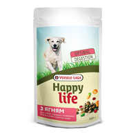 Happy Life Adult with Lamb сухой премиум корм для собак средних и крупных пород, ягненок 350 г