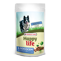 Happy Life Adult with Salmon сухой премиум корм для собак всех пород, лосось 350 г