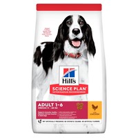 Hill's SP Canine Adult Medium сухой корм для средих собак, курица, 14 кг