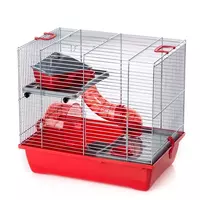 Клетка для хомяка Inter-zoo GINO 1 хром+труба, 42x29x38 см, цвет в ассортименте