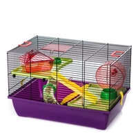 Клетка для грызунов Inter-zoo PINKY 2 цветная + пластиковые полочки, 500x330x330 мм, цвет в ассортименте