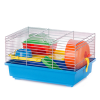 Клетка-переноска для грызунов Inter-zoo TEDDY прутья цинк, пластиковая полочка, 36x24x21 см цвета в ассортименте