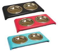 Набор мисок Croci Doppia cat на подставке 2x0,18 л, 33х16х3 см