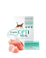 Optimeal Sterilised pouch вологий корм для кастрованих котів і стерилізованих кішок, 85г