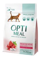 Optimeal сухий корм для дорослих котів з високим вмістом телятини, 0,2 кг