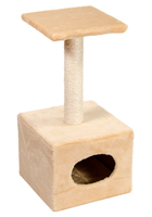 Природа Д1 с будкой дряпка для котов бежевая