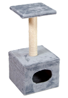 Природа Д1 с будкой - дряпка для котов серая