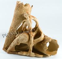 Аквариумная декорация Природа Два бревна с амфорой 23х23 31К