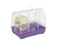 Природа Фаворит с колесом клетка для грызунов, цвет прутьев белый, 30х20х24 см