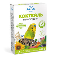 Природа Коктейль Луговые травы и семена льна, корм для волнистых попугаев, 500 г