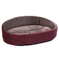 Природа Люкс №3 лежак для собак, цвет вишнево-серый 62х44х22 см