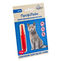Природа ПрофиЛайн капли на холку против блох и клещей для кошек до 4 кг, 1 пипетка