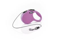 Рулетка Flexi New Classic XS 3м/8кг (трос) рожева